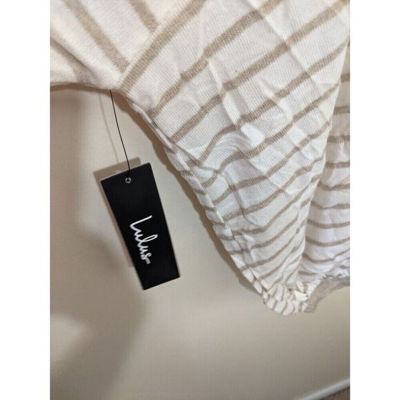 Lulus Striped Long Sleeve Soft Cozy Knit Oversized Top Stretch Lounge Medium - Picture 10 of 10